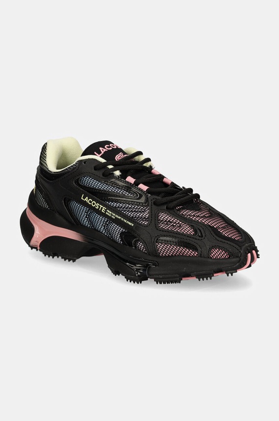 Кроссовки Lacoste L003 2K24 имитация натуральной кожи чёрный 48SFA0086