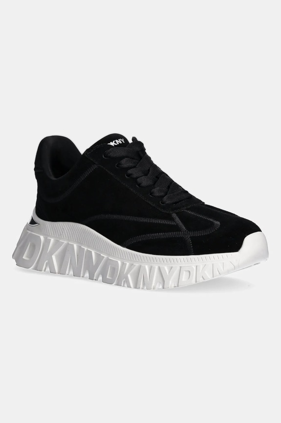 Tenisice od brušene kože Dkny Laeoni platforma crna K4408656.BLK