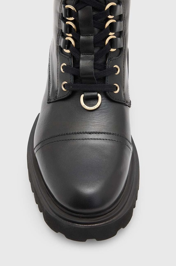 Обувки Кожени боти AllSaints Lydia Boot W040FB черен