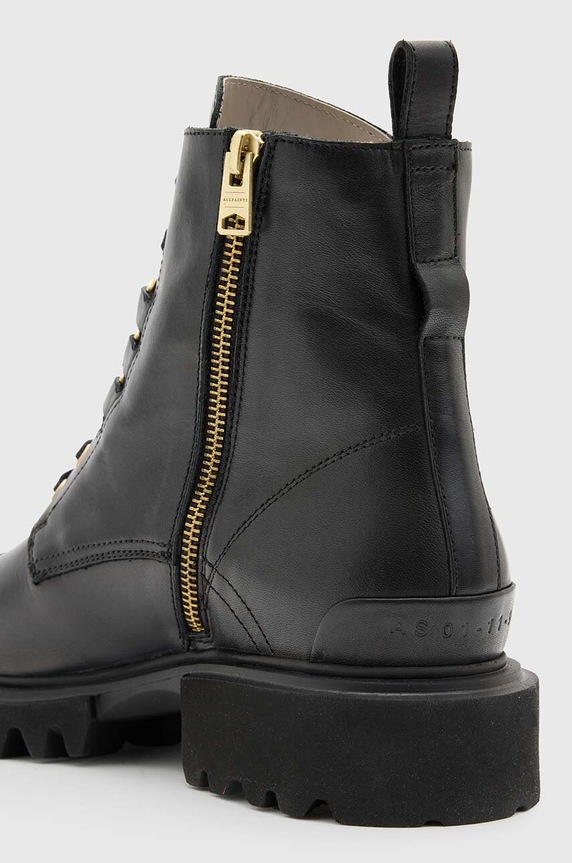 Кожени боти AllSaints Lydia Boot черен W040FB
