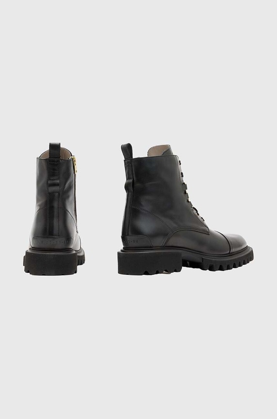 Кожени боти AllSaints Lydia Boot W040FB черен