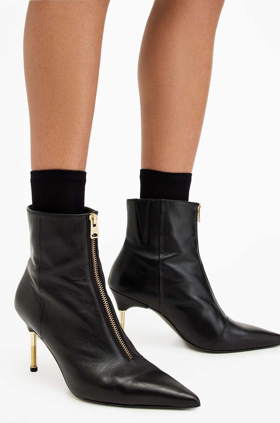 Kožené kotníkové boty AllSaints Natasha Boot W001FB