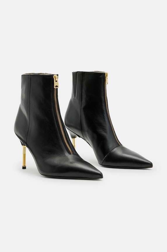 Kožené kotníkové boty AllSaints Natasha Boot W001FB černá AW24