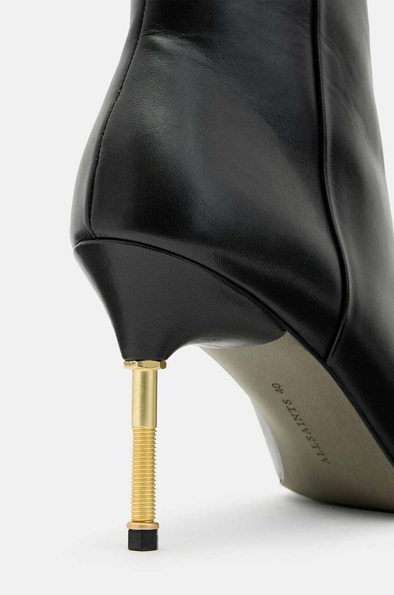 Kožené kotníkové boty AllSaints Natasha Boot černá W001FB