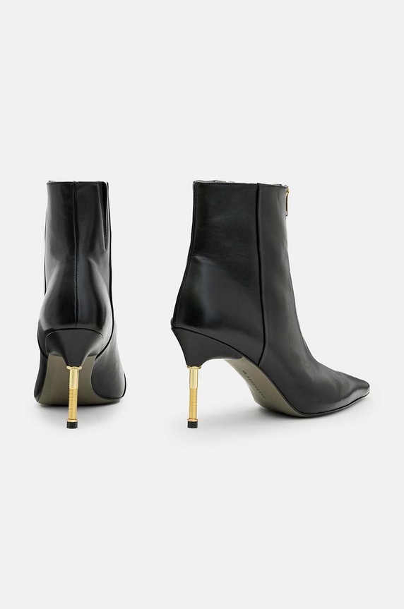 Kožené kotníkové boty AllSaints Natasha Boot W001FB černá