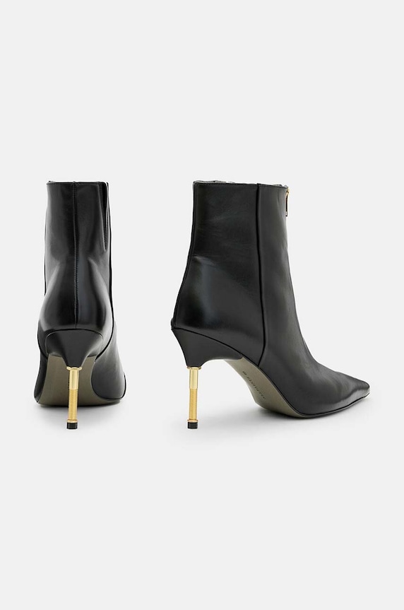 Kožené kotníkové boty AllSaints Natasha Boot W001FB černá