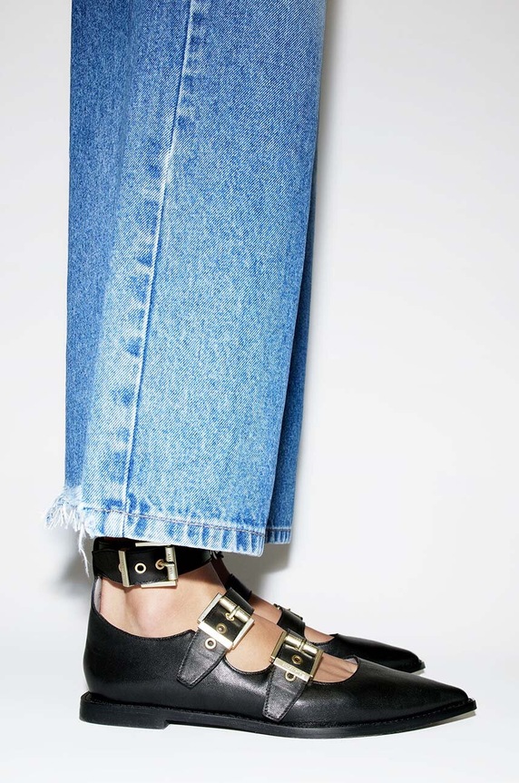 AllSaints balerini de piele Susan Buckle Shoe W009FA