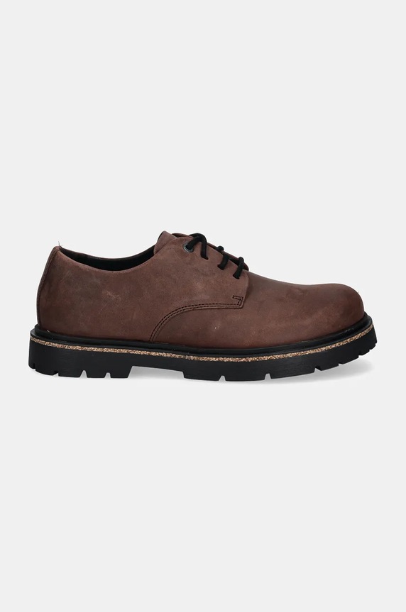 Nubukové polobotky Birkenstock Highwood Lace 1028201 hnědá AW24