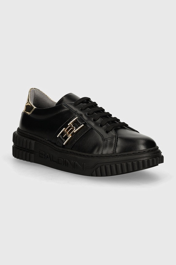 Baldinini sneakers in pelle platform nero D5B392T1VISP.NEPL