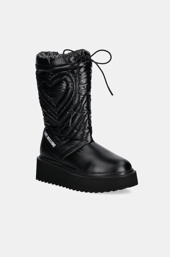 Love Moschino śniegowce brak zapięcia czarny JA24276I0LIN5000