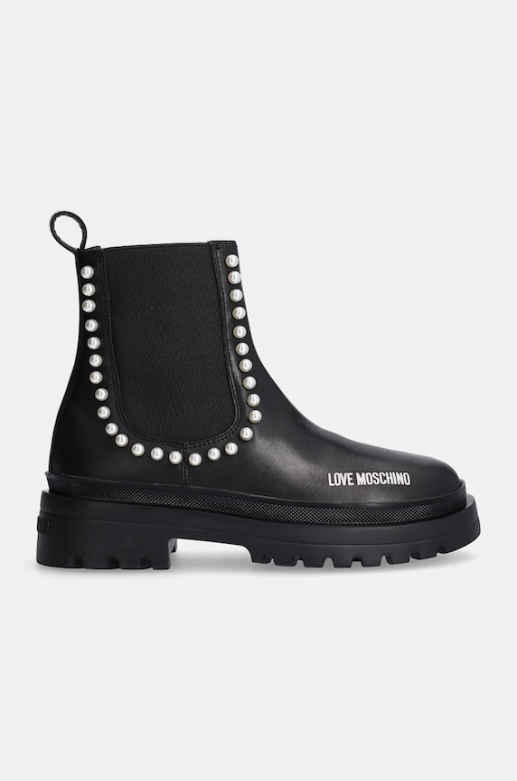Kožne gležnjače Love Moschino JA21065G0LIA0000 crna AW24