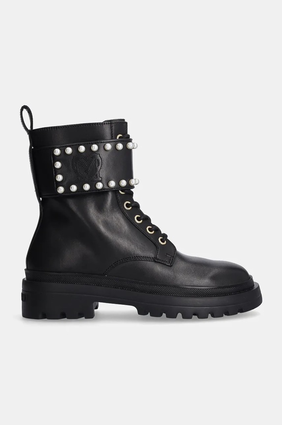 Кожени боти Love Moschino JA24235G0LIA0000 черен AW24