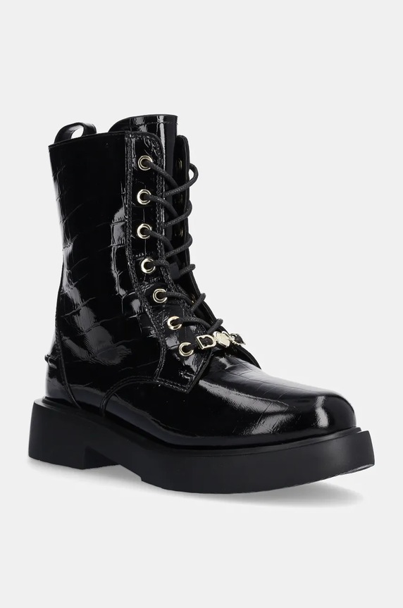Δερμάτινα workers Love Moschino χωρίς μόνωση μαύρο JA24194G0LIB0000