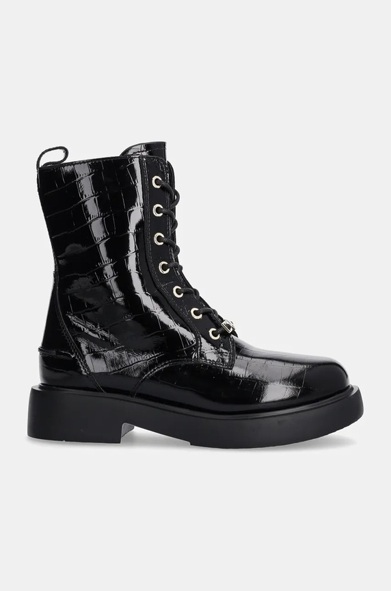 Δερμάτινα workers Love Moschino JA24194G0LIB0000 μαύρο AW24