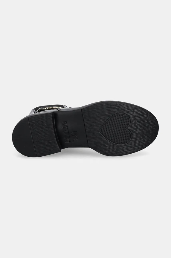 Kožené kotníkové boty Love Moschino JA24204G0LJD0000 černá