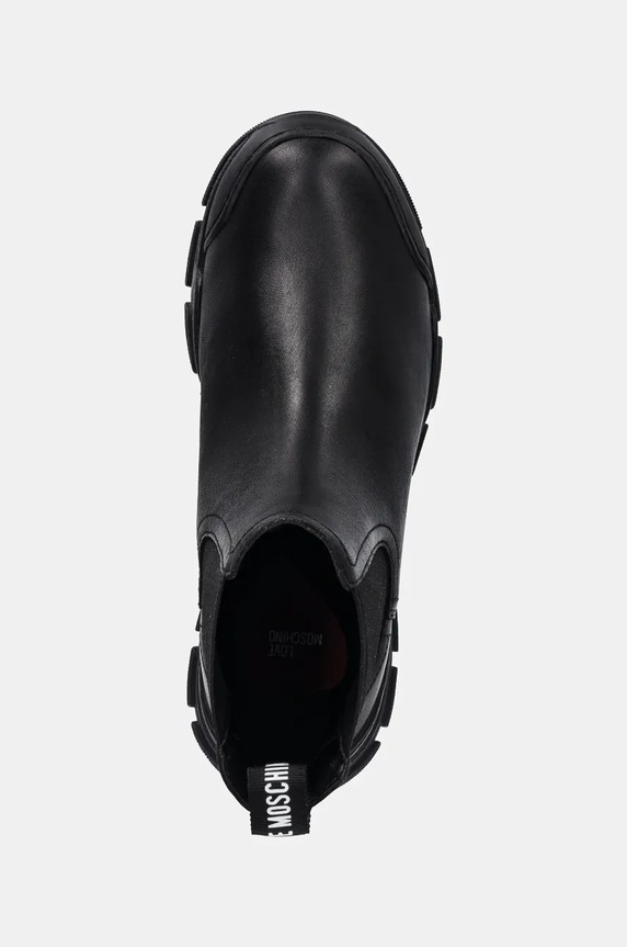 Kožené kotníkové boty Love Moschino černá JA15504G0LIA0000