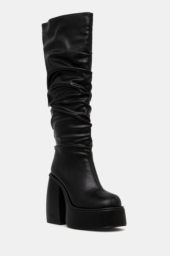 Čizme Buffalo Heart Boot Hi Planet friendly crna 1220061.BLK