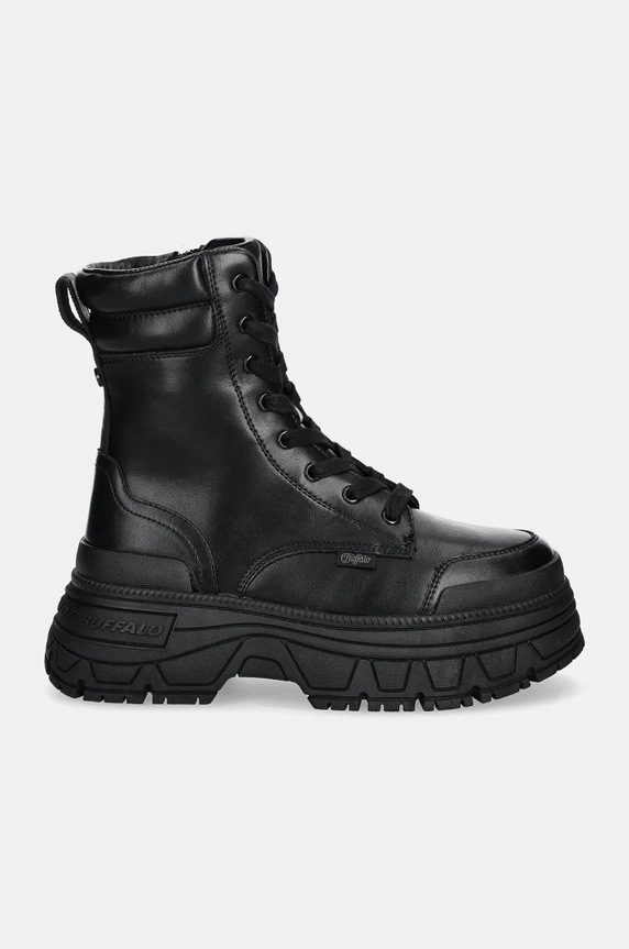Buffalo bokacsizma Fusion Lace Up Mid 1622519.BLK fekete NC25