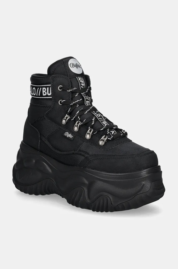 Buffalo sneakersy Blader Hiking Boot syntetyczny czarny 1631056.BLK