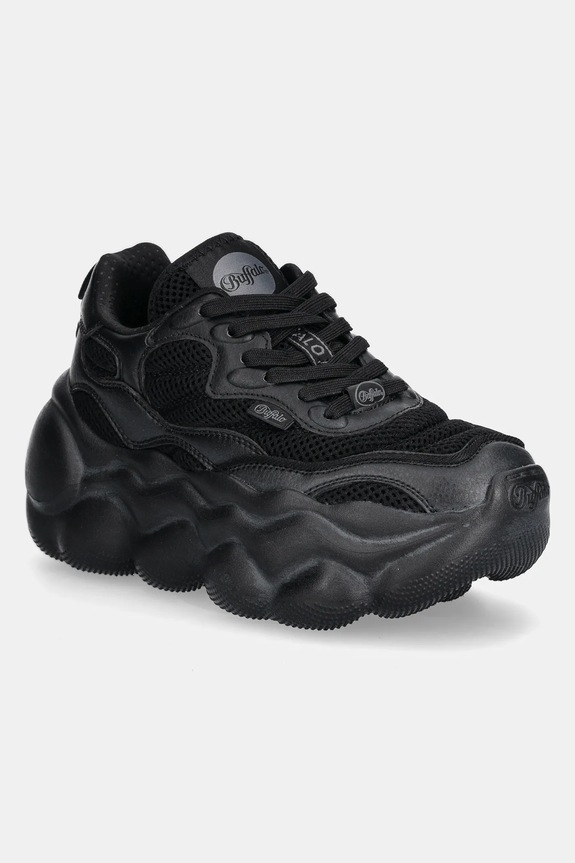 Buffalo sneakersy Komodo imitacja skóry licowej czarny 1636222.BLK