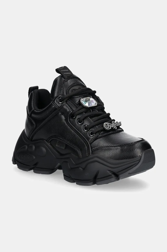 Buffalo sneakersy Binary Ice imitacja skóry licowej czarny 1636284.BLK