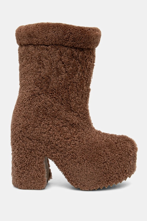 Vlnené čižmy Inuikii Shearling Heel 75207.095.Brown hnedá AW24