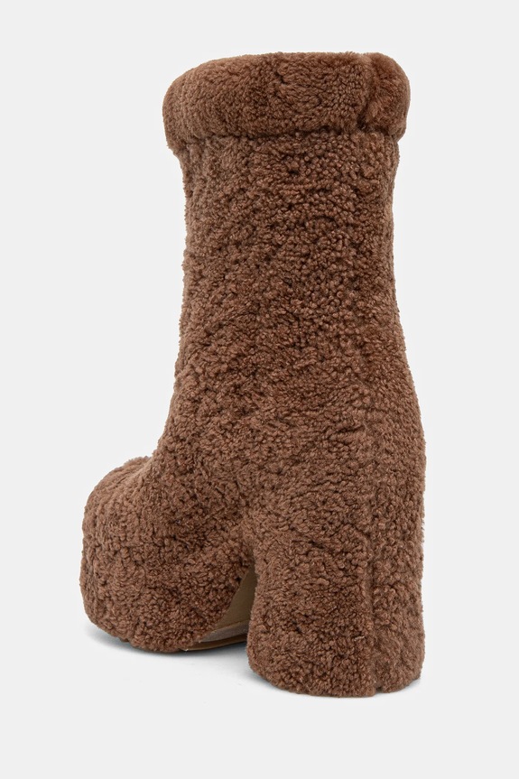 Obuv Vlnené čižmy Inuikii Shearling Heel 75207.095.Brown hnedá