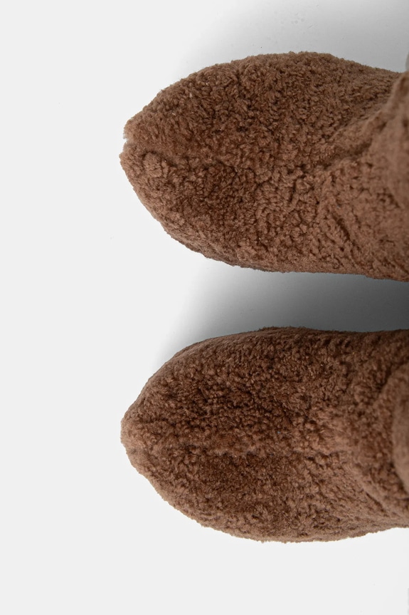 Vlnené čižmy Inuikii Shearling Heel hnedá 75207.095.Brown