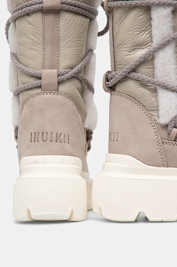 Inuikii śniegowce skórzane Endurance Cozy beżowy 75102.144.White