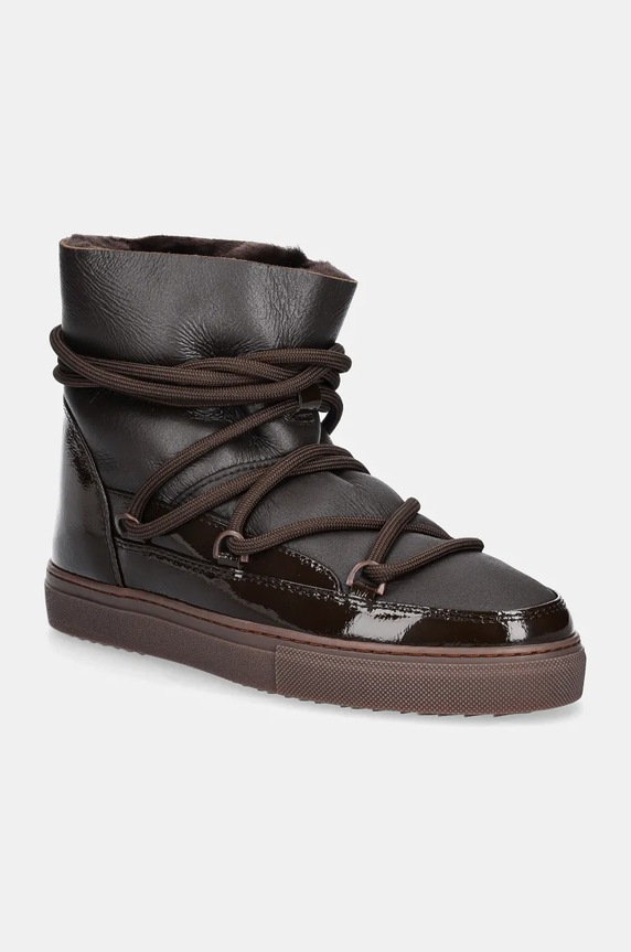 Inuikii leather snow boots Gloss flat brown 75202.007.Brown