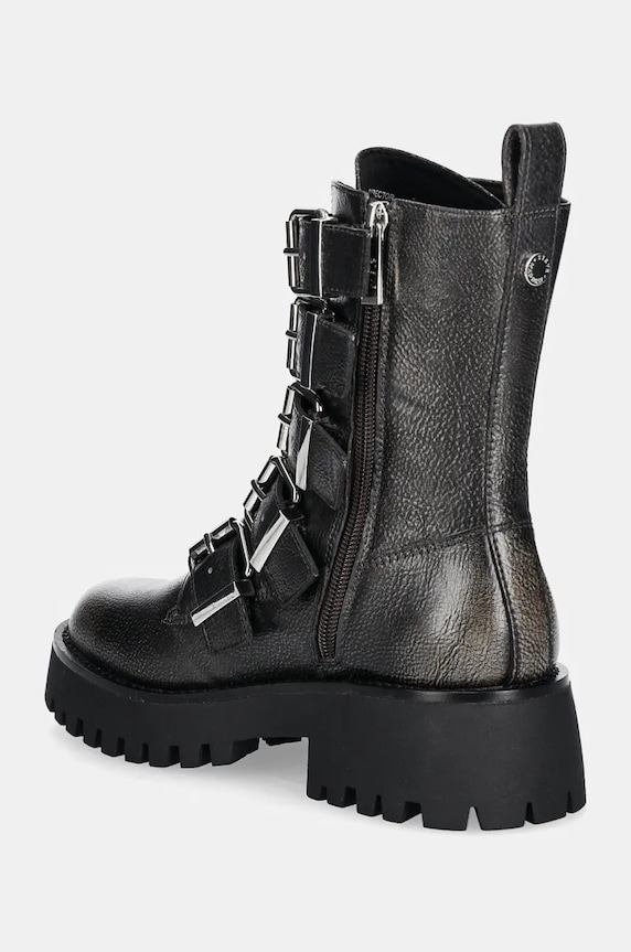 Obuv Kožené členkové topánky Steve Madden Director SM11003347.048 sivá