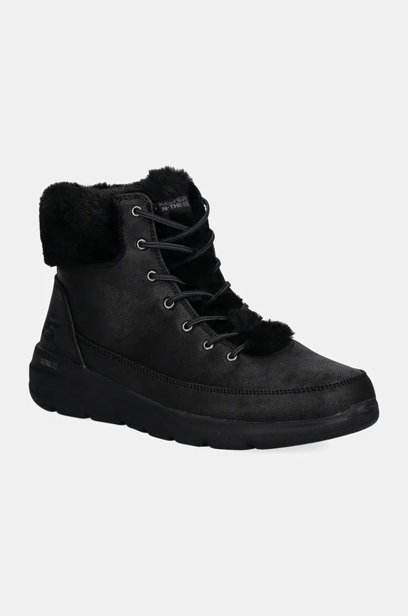 Skechers botki GLACIAL ULTRA WOND tekstylny czarny 144202