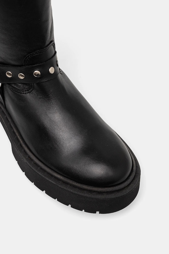 Δερμάτινες μπότες Steve Madden Gayet μαύρο SM11003411.017