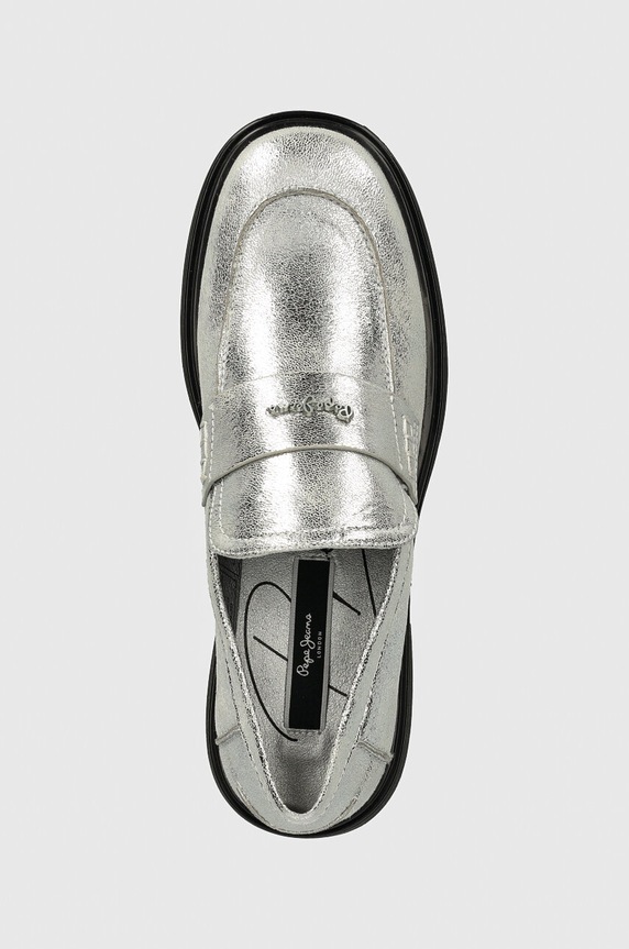 Μοκασίνια Pepe Jeans PLS10424 ασημί PLS10424