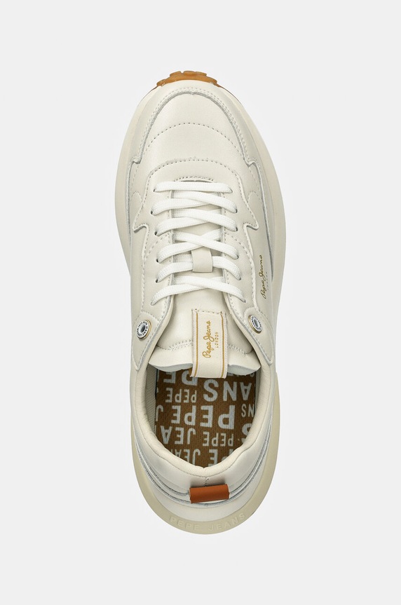 Παιδικά δερμάτινα sneakers Pepe Jeans PLS60014 λευκό PLS60014