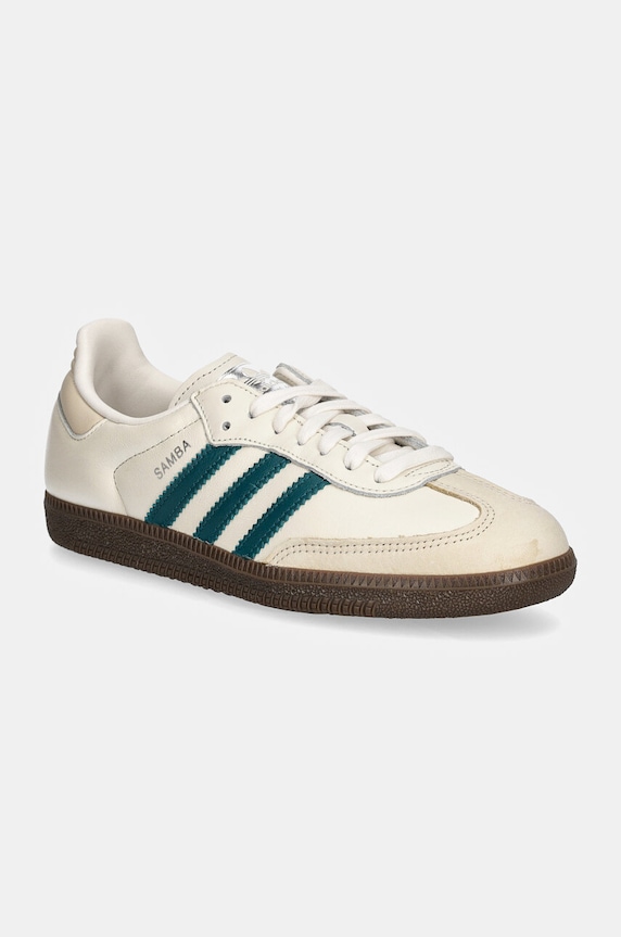 adidas Samba OG Cloud White Legacy Teal grain leather beige IG1963