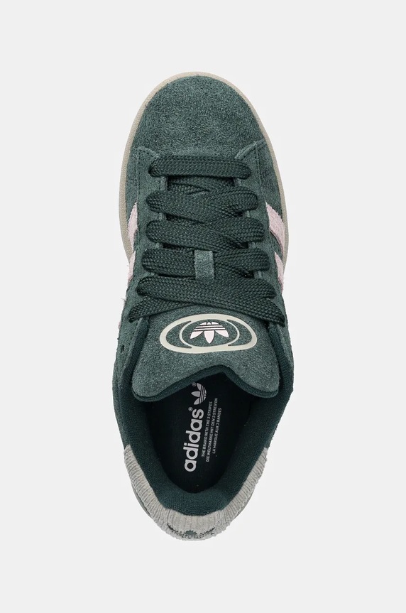Semišové tenisky adidas Originals Campus 00s W zelená IG2121