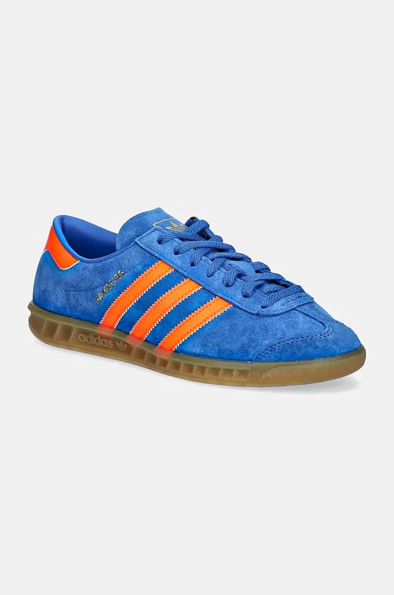 adidas Originals sneakers in camoscio Hamburg W finta pelle fiore blu IH5471