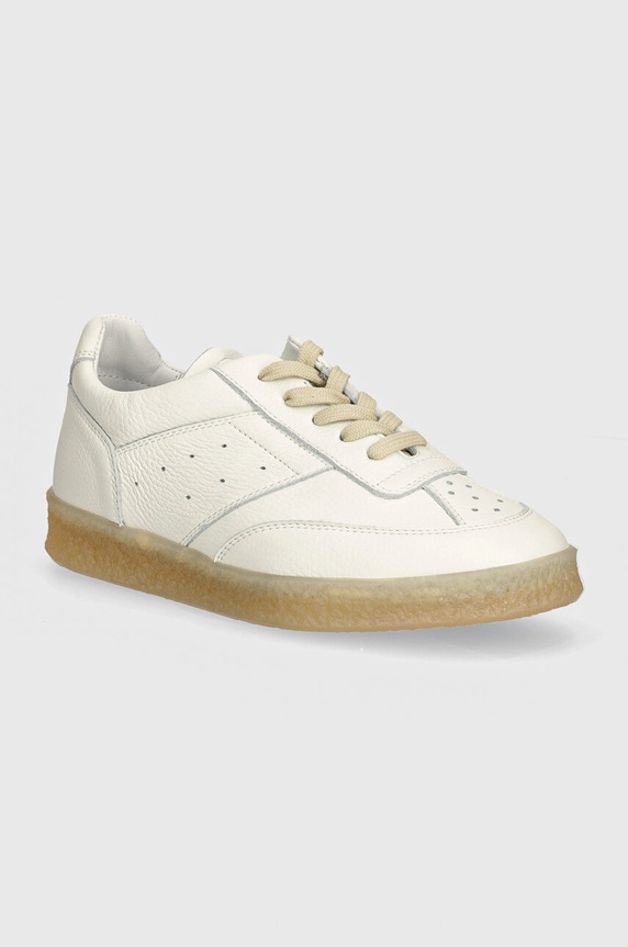 Шкіряні кросівки MM6 Maison Margiela пласка білий S59WS0212.P7016