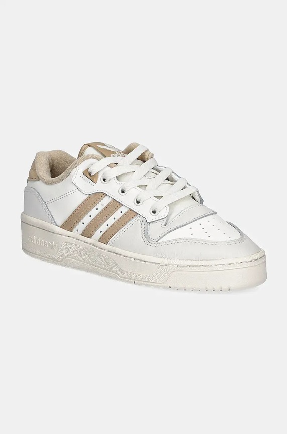adidas Originals leather sneakers Rivalry Low W faux grain leather beige JH6726
