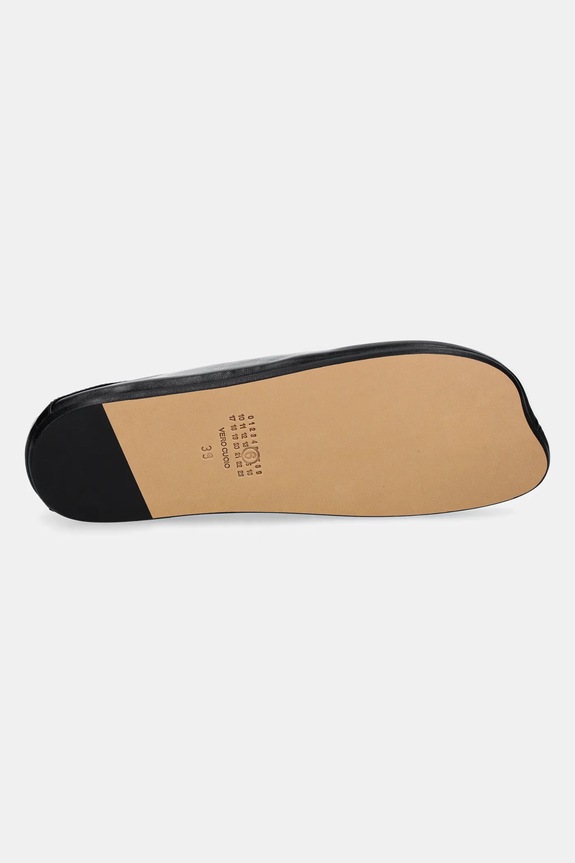 MM6 Maison Margiela leather ballet flats S59WZ0095.P3628 black