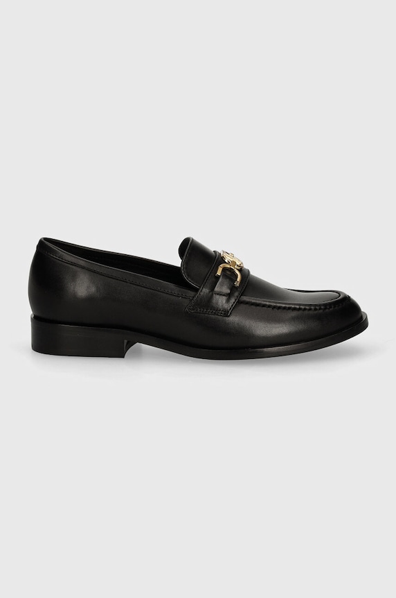 Twinset bőr mokaszin 242TCP100.00006 fekete AW24