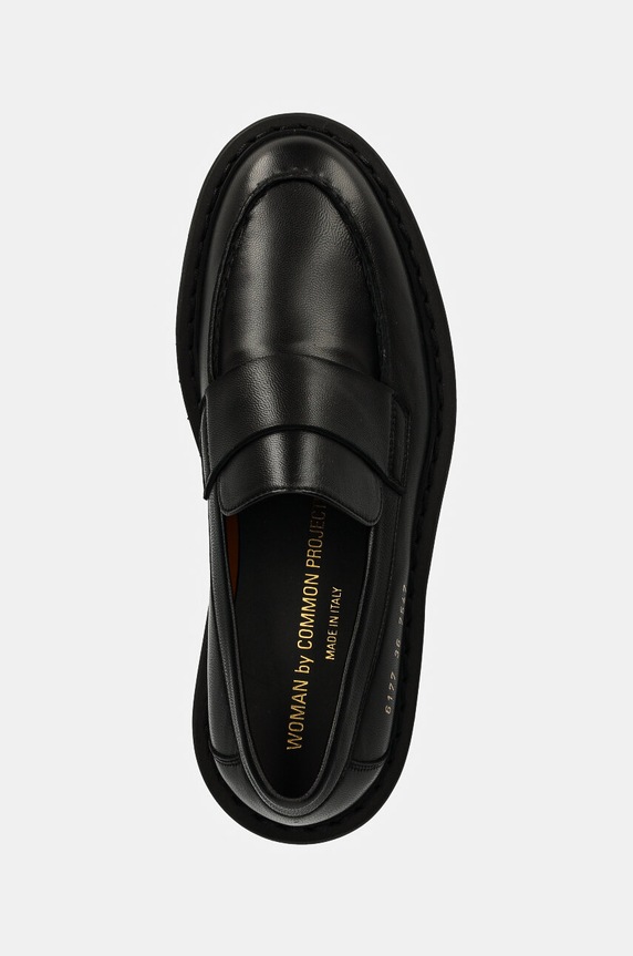Kožené mokasíny Common Projects Chunky Loafer čierna 6177.7547