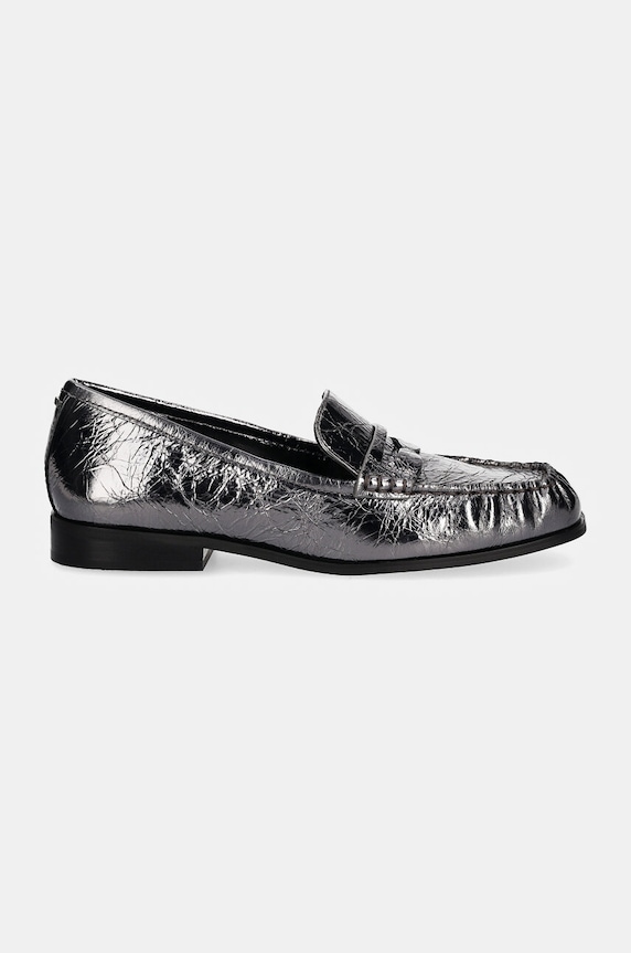 MICHAEL Michael Kors mokasyny skórzane Carlson 40F4CSFP1M.041 srebrny AW24