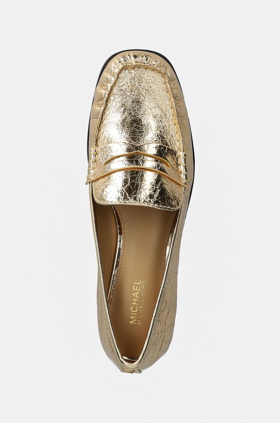 Δερμάτινα μοκασίνια MICHAEL Michael Kors Carlson χρυσαφί 40F4CSFP1M.740