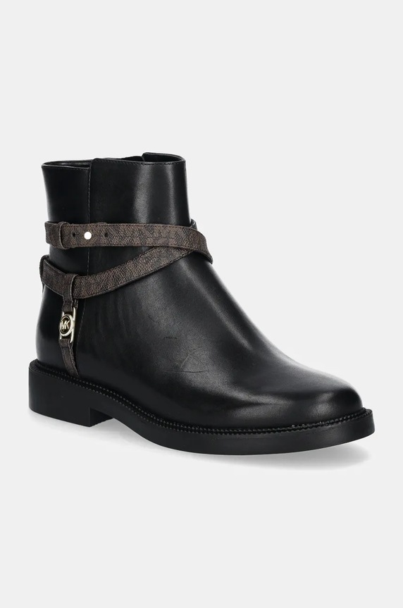 Nízké kozačky MICHAEL Michael Kors Abigail bez podpatku černá 40F4ABME7L.007