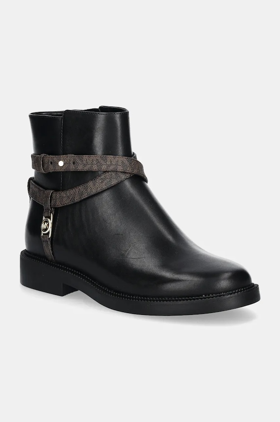 Nízké kozačky MICHAEL Michael Kors Abigail bez podpatku černá 40F4ABME7L.007