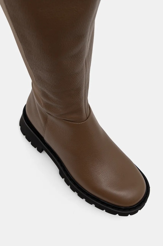 MICHAEL Michael Kors bőr csizma Asher 40F4ASFB7L.229 barna