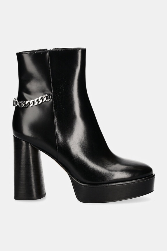 Δερμάτινες μπότες MICHAEL Michael Kors Carlisle 40F4CLME1L.001 μαύρο NC24