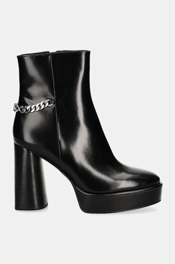 Δερμάτινες μπότες MICHAEL Michael Kors Carlisle 40F4CLME1L.001 μαύρο NC24